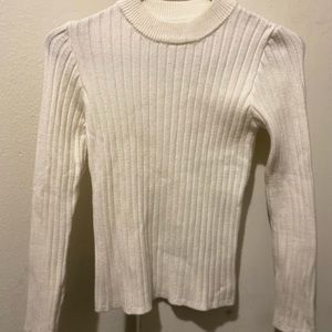 Forever 21 Ribbed Knit Mock Neck Long Sleeve